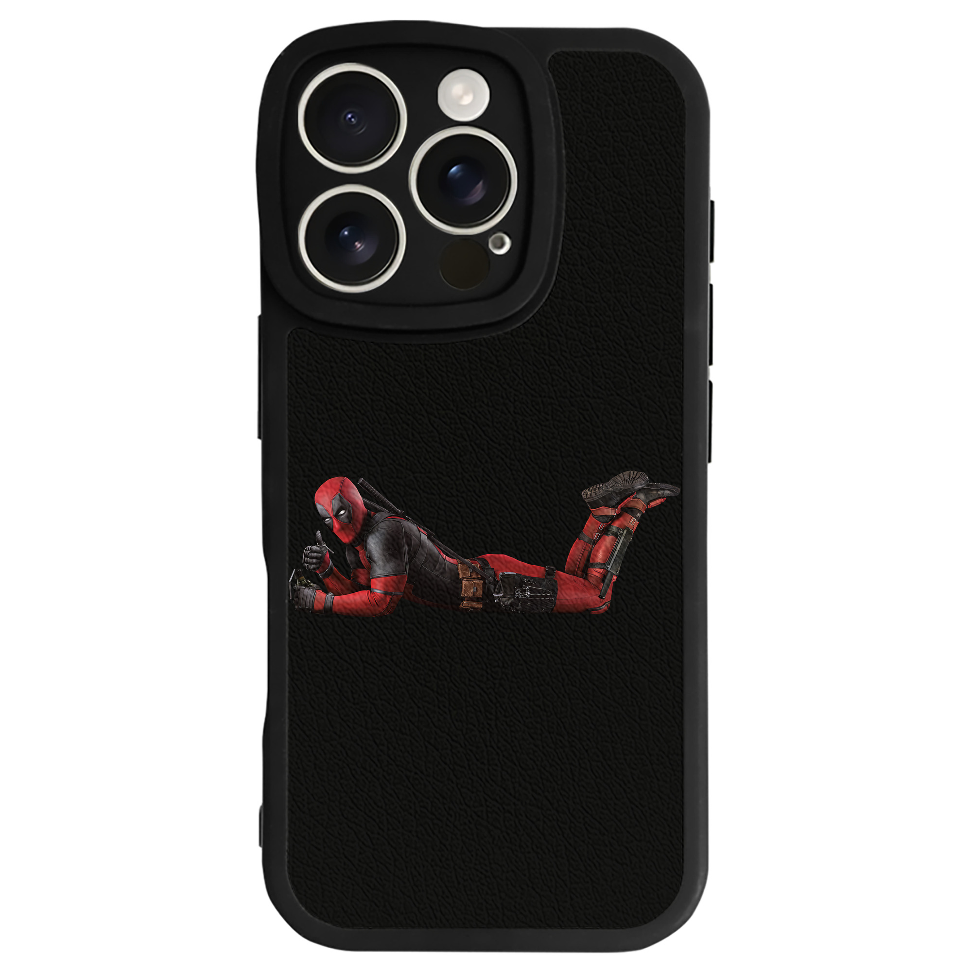 （画像用） Deadpool デッドプール 【iPhone 16シリーズ対応】シリコンスマホケース（レザー調） 材質：シリコン